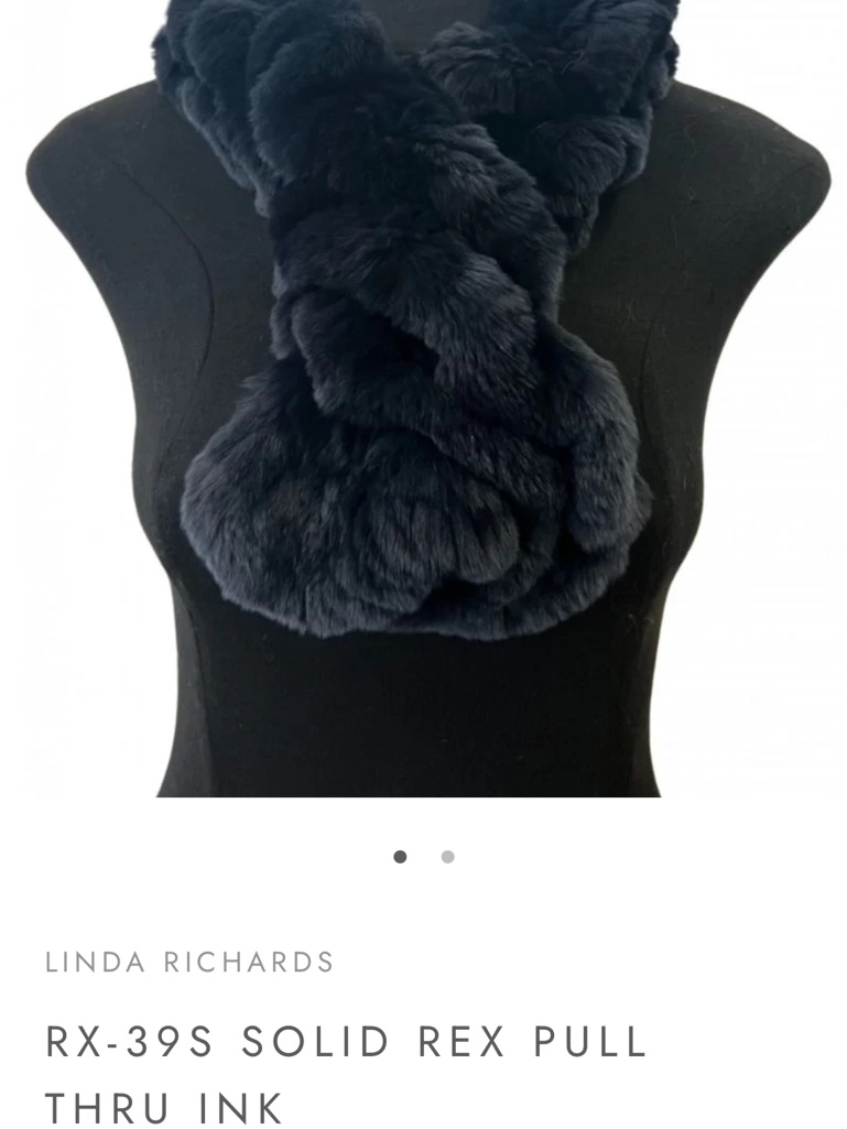 Linda Richards Fur Set Scarf And Hand Warmers Brand New